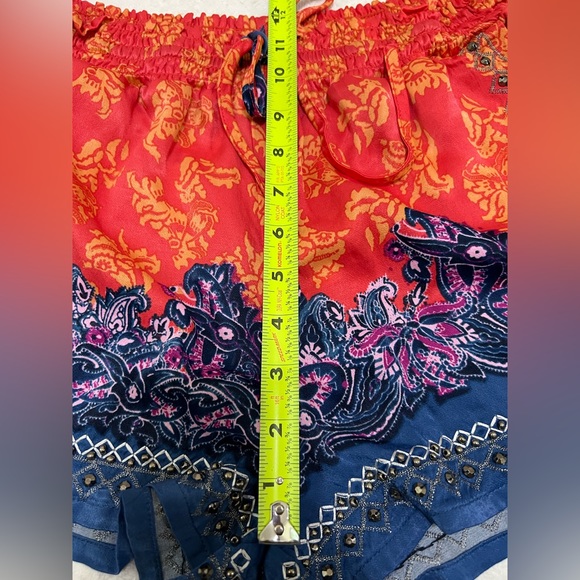Free People San Paulo Embellished Shorts Small Paisley Multicolor - Picture 9 of 12